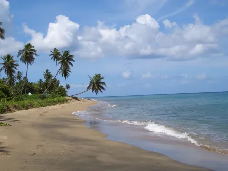 Villa with large pool, screened terrace overlooking Caribbean.