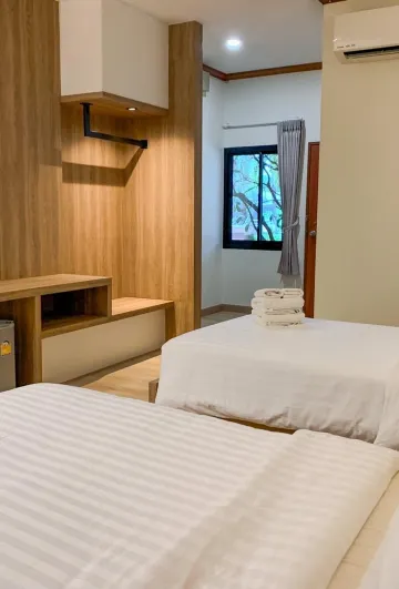 ห้องดีลักซ์ทวินวิวสวน