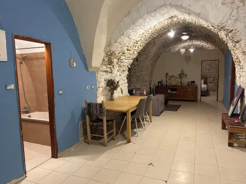 Spacious Family home with huge patio steps above HaAri and amazing view of Meron Hotels in Safed