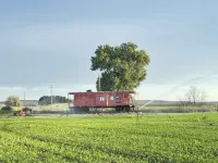Caboose on a quiet country road with WiFi, AC
