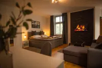 Modern apartment with a view of the salt works
