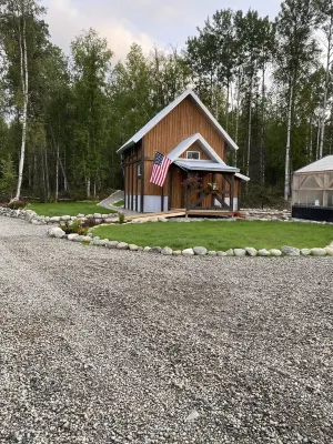 Timberframe Cabin in the Alaskan Backcountry