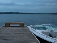 Wilderness modern lake cabin