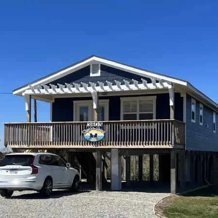 Waterfront Soundside Cottage with Private Dock - Steps to the Beach! Sleeps 4.