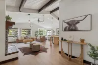 Spacious 7-Bed Home w/ Hot Tub, Fireplace, Gym, Wine Bar, and 2 Living Spaces!