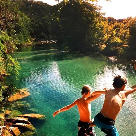 Cute Cabin with Amazing Frio River Frontage, 1 mile from Garner State Park