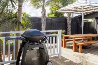 Spa jacuzzi, modern, stylish, separate games room, backyard, fully fenced