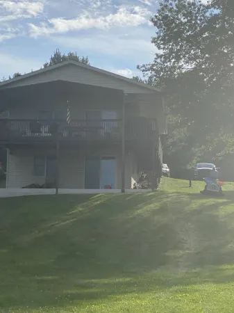 The Lazy Bear Lake House on beautiful Bear Lake, covered deck, great view