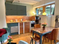 Kleine Kunstremise mit Holzofen Burg Freienfels