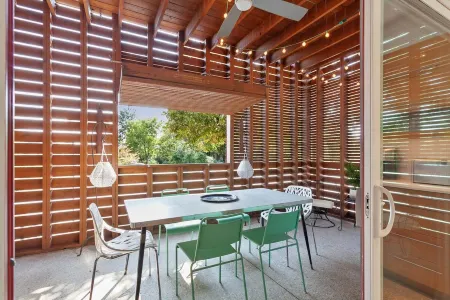 Charming Outdoor Patios and Mid-Century Style - Unique Fayetteville Haven