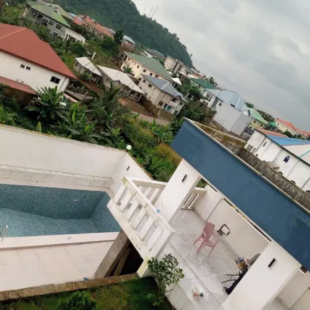 Modern two-rooms spacious apartment with pool, terrace,amazing sea and town view