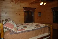 Secluded 3-bedroom cabin on 42 wooded acres with fishing pond, AC, WiFi