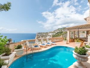 With Panoramic Views on The Sea - Villa Cala Llamp