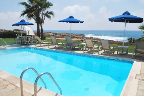 Sea Front Villa with Private Heated Pool, Quiet Area Paphos 322 - Villas
