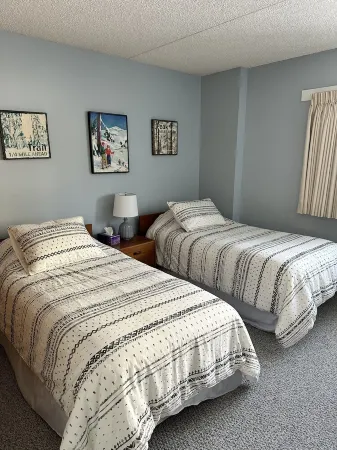 Gorgeous ski retreat apartment with fireplace and Mountain View.