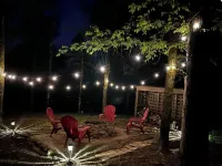 Buckeye cabin is nestled in the woods with access to the Little Missouri River.