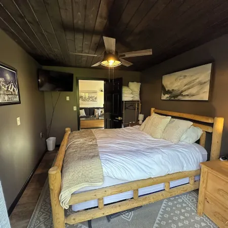 Luxurious ski in-ski out slopeside condo.