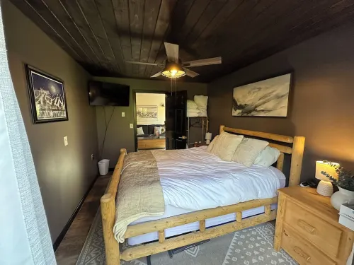 Luxurious ski in-ski out slopeside condo.