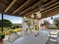 House Countryside with view on the Dam, with Pool, lawn, Barbecue, porch