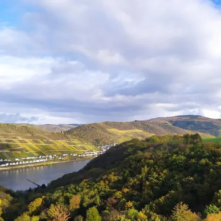 Fantastic view of the Rhine, high altitude of the Rhine above Bacharach, up to 6 people