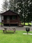 Steps away from world famous Delaware River fishing.  Cabins on spacious lot.