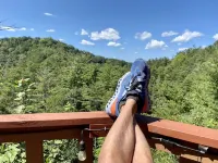 Private Mountain View cabin on 5 acres, great patio with creek below back patio. - Mountain view