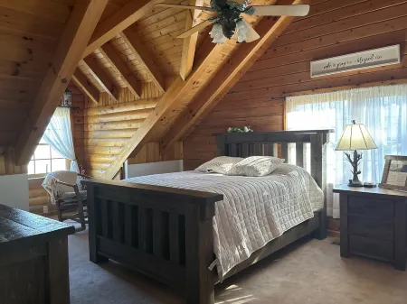 Cozy cabin on the hill with amazing surroundings.