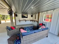 Cozy water front home with a swimming pool near beaches and Old Town BSL!