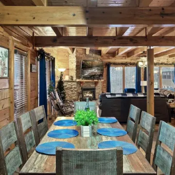 Smoky Mountain Cabin w/ Private Pool, Jacuzzi Suites, Hot Tub, Theater, & Views!