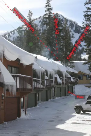 Easy walk to Canyon Lodge, private garage, EV charger. Great for families.