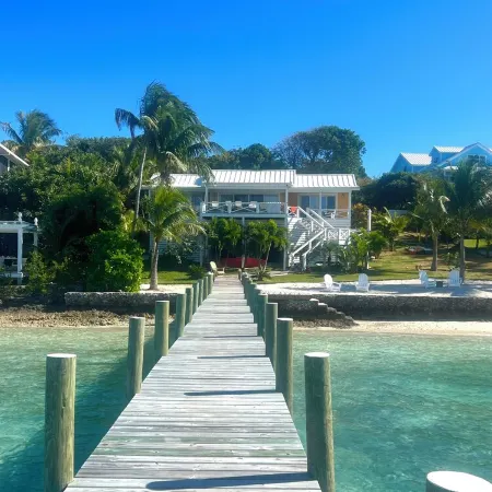 Beachfront House  Private Dock & Beach Tahiti Beach House - Hope Town  5 STAR