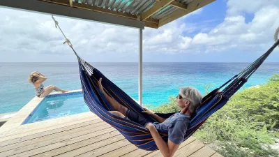 Romantic getaway on the Caribbean with private plunge pool. Hotels near Cas Abao Beach