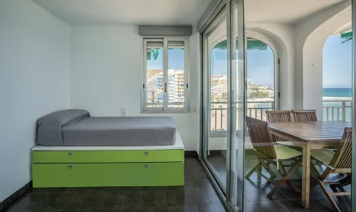 APARTMENT DESIGN 1 LINE BEACH WITH SWIMMING POOL, TENNIS COURT AND GARAGE.