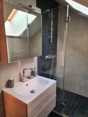 Large, pleasant duplex apartment on top floor