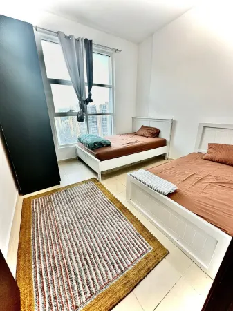 Cozy 2-bedroom apartment in pleasant Ajman with AC, WiFi