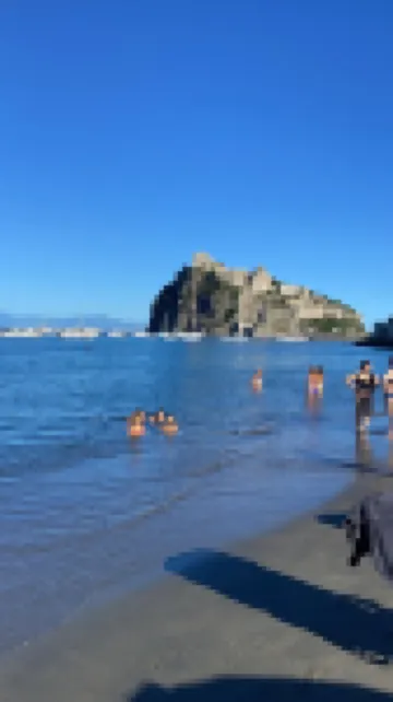 Panorama from Postcard sea view apartment in the port of Ischia