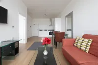 Sleek urban retreat with gym access