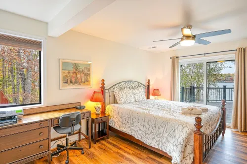 Enchanting Lakefront Oasis With Fire Pit, Generous Patio, Dock, & Amazing Views - 3-Star