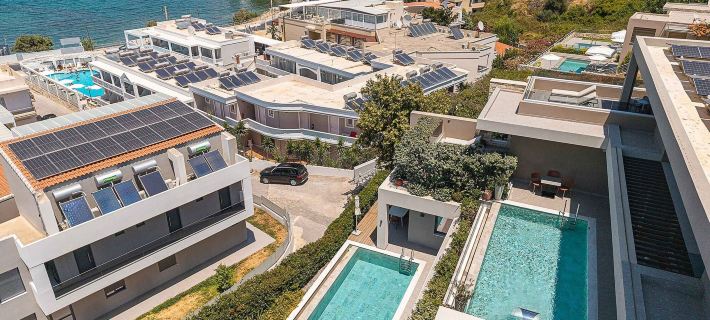 Lusol Seafront Villa I-Free Heated Pool 100m Sea Hotels in Galatas