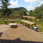 Hocking Hills A-Frame Log/Stone Cabin by the Pond-Quiet and Private