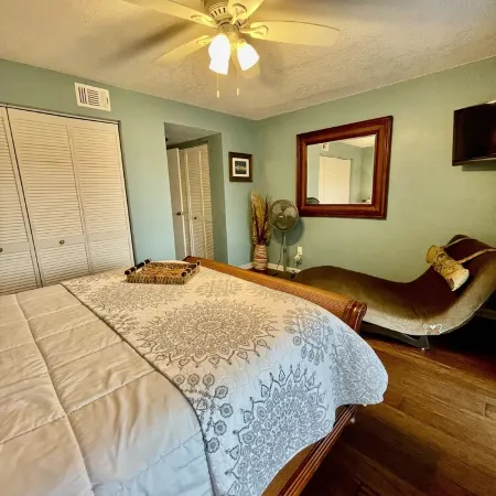 St. Augustine Beach condo, no roads to cross, just direct access to sun & surf.