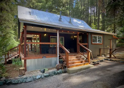 Forest Mountain Cabin, minutes to Downtown, trails, rivers & lakes