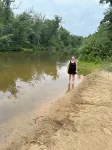 A Stream  runs through it. Comfy little cabin with a stream by your bedroom.