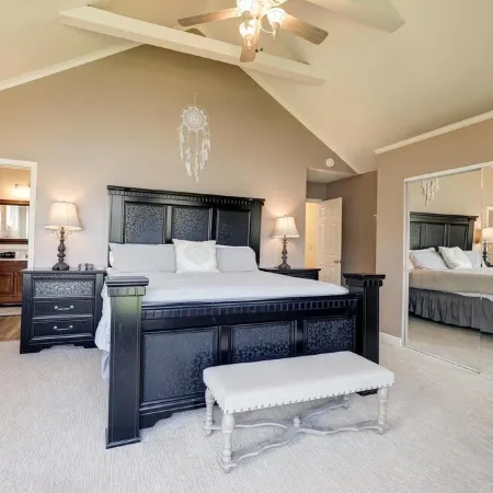 Lake Front Home w/ Hot Tub, Fire pit, yard, walk to Wisp Resort,Tubing Hill View