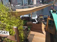 Boat with a view in center of Amsterdam