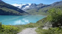 SaintJean/Grimentz: Apartment with balcony and view of the snow-covered 4000s
