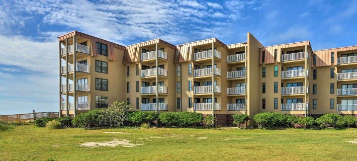 Airy Oceanfront Condo Beach Views and Pool Access! Hotels in Onslow County