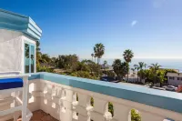 Malibu ocean view private gated house steps down to the quiet Broad Beach