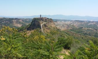 Blue House Near Bagnoregio-Overlooking the Umbrian Mountains and Tiber Valley