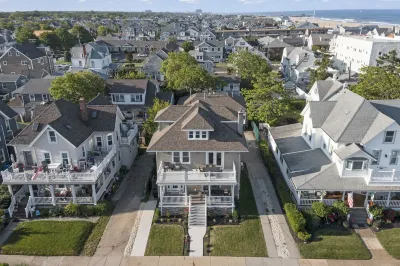 Ocean View, 4 houses from the beach! Comprised of 2nd & 3rd floor with balcony!